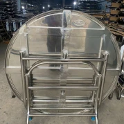Bàn tròn inox Hwata 304 