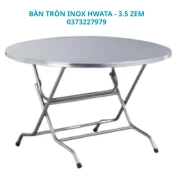 BÀN TRÒN INOX HWATA RỘNG 1M2 - 3.5 ZEM