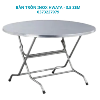 BÀN TRÒN INOX HWATA RỘNG 1M2 - 3.5 ZEM