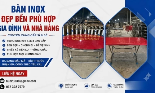 Bàn Inox Đẹp Bền Phù Hợp Gia Đình Và Nhà Hàng