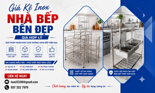 Giá Kệ Inox Nhà Bếp Bền Đẹp Giá Hợp Lý