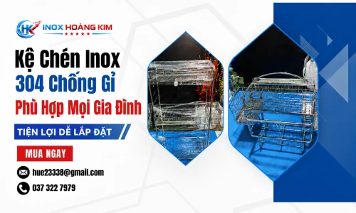 Kệ Chén Inox 304 Chống Gỉ Phù Hợp Mọi Gia Đình