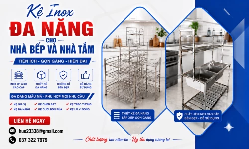 Kệ Inox Đa Năng Cho Nhà Bếp Và Nhà Tắm
