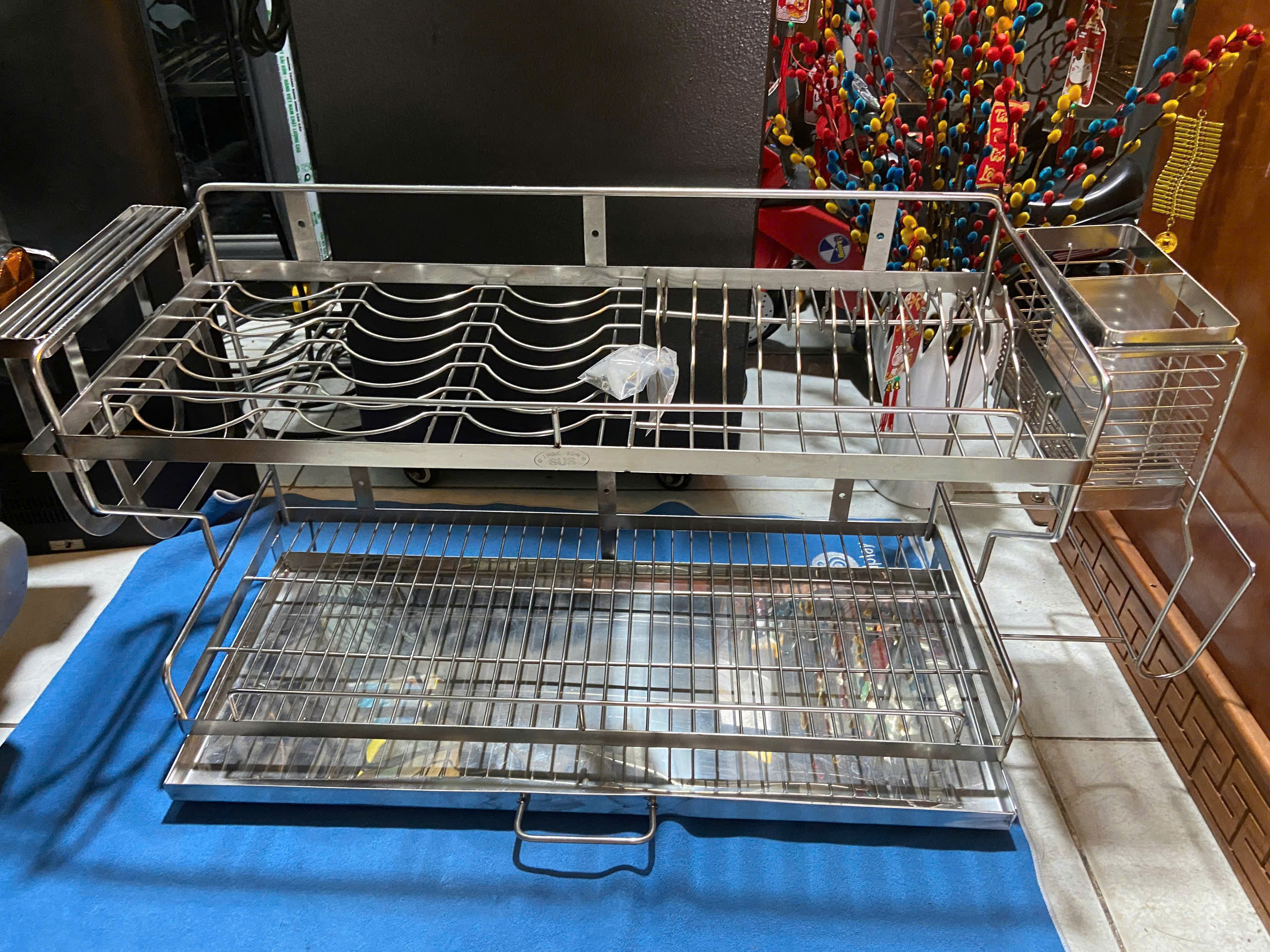 Kệ Treo Úp Chén Inox Đa Năng