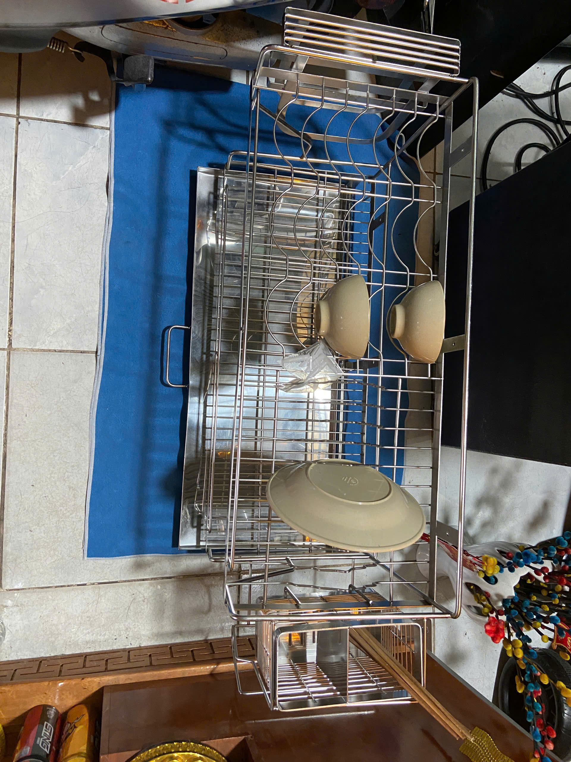 Kệ Treo Úp Chén Inox Đa Năng